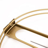 Gold Clover Metal Wall Clock - Rear View