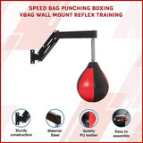 Speed Bag Punching Boxing Bag Wall Mount Reflex Training - Side View