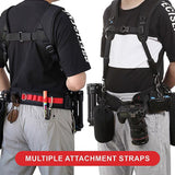 Electronics Accessories Bundle Waistband Shoulders Strap Kit SLR/DSLR Cameras - Top-Down View