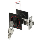 2x Contemporary Entry Square Pocket Door Hardware with Key - Extra Image