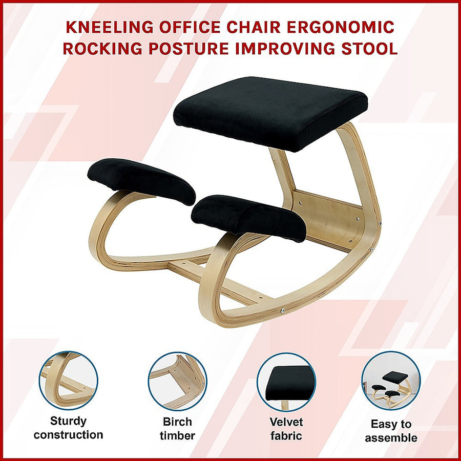 Kneeling Office Chair Ergonomic Rocking Posture Improving Stool, image 3