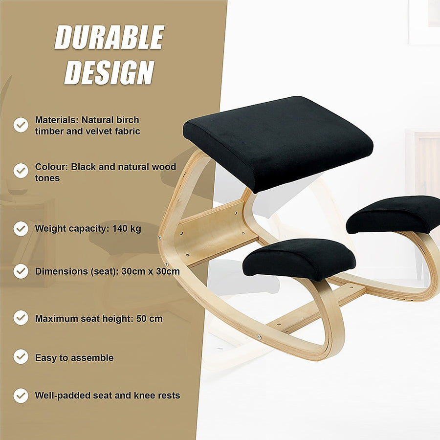Kneeling Office Chair Ergonomic Rocking Posture Improving Stool, image 9