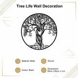Tree Life Wall Decoration Metal Tree Wall Sculpture - Close-Up Angle