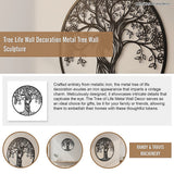 Tree Life Wall Decoration Metal Tree Wall Sculpture