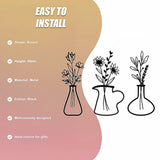 Metal Iron Flower Vase Wall Art Decoration