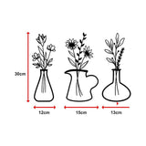 Metal Iron Flower Vase Wall Art Decoration - Extra Image