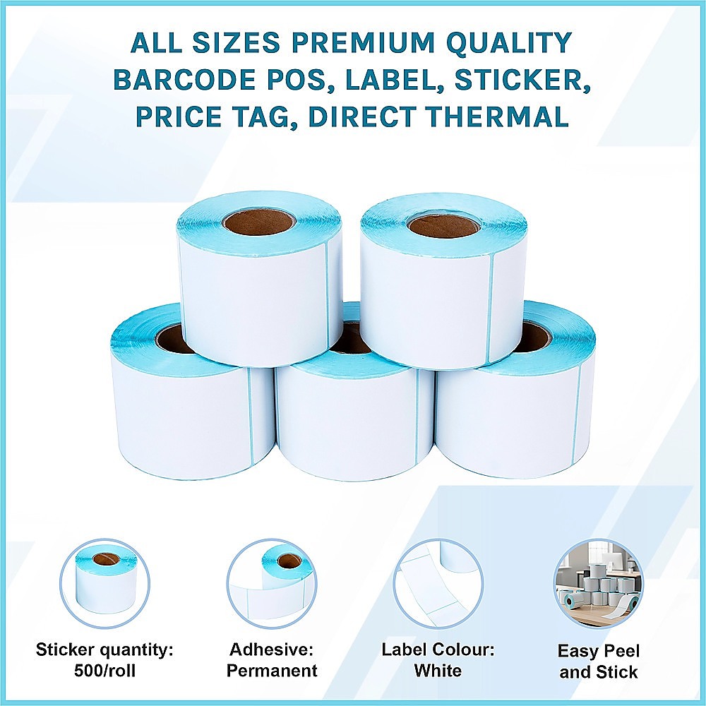 All Sizes Premium Quality Barcode POS, Label, Sticker, Price tag, Direct Thermal