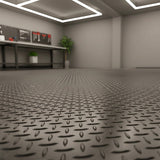 Garage Floor Mat Diamond Plate PVC Vinyl Flooring Rolls Non-Slip 2.5mm Thick