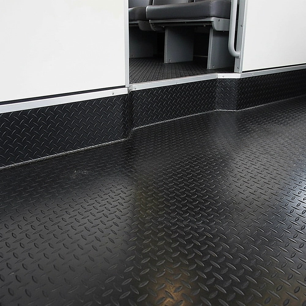 Garage Floor Mat Diamond Plate PVC Vinyl Flooring Rolls Non-Slip 2.5mm Thick