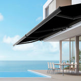 4.0m x 3.0m Retractable Folding Arm Awning Heavy Duty Full Cassette Motorised - Low Angle