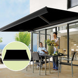 4.0m x 3.0m Retractable Folding Arm Awning Heavy Duty Full Cassette Motorised - Low Angle