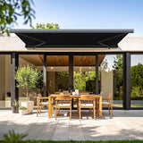 5.0m x 3.0m Retractable Folding Arm Awning Heavy Duty Full Cassette Motorised - 45-Degree Angle