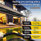 5.0m x 3.0m Retractable Folding Arm Awning Heavy Duty Full Cassette Motorised - Top-Down View
