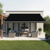 5.5m x 3.0m Retractable Folding Arm Awning Heavy Duty Full Cassette Motorised - Top-Down View