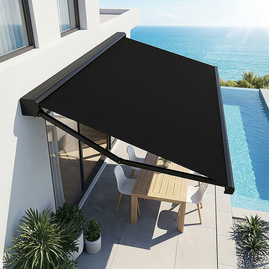 5.5m x 3.0m Retractable Folding Arm Awning Heavy Duty Full Cassette Motorised, image 4