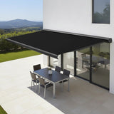 5.5m x 3.0m Retractable Folding Arm Awning Heavy Duty Full Cassette Motorised - Front View