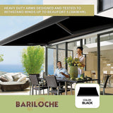 5.5m x 3.0m Retractable Folding Arm Awning Heavy Duty Full Cassette Motorised - Top-Down View