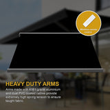 5.5m x 3.0m Retractable Folding Arm Awning Heavy Duty Full Cassette Motorised - Close-Up Angle