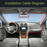 120 Degrees Camera Mirror Car Rear View Reverse Night Vision Parking System Kit - Rear View