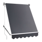 Retractable Fixed Pivot Arm Window Awning Patio Garden Blinds 2.4m x 2.1m Grey