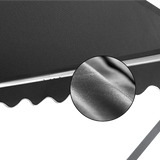 Retractable Fixed Pivot Arm Window Awning Patio Garden Blinds 2.4m x 2.1m Grey - Close-Up Angle