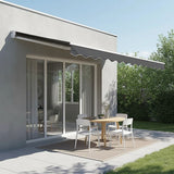 Outdoor Folding Arm Awning Retractable Sunshade Canopy Grey 3.0m x 2.5m - Close-Up Angle