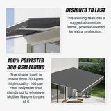 Outdoor Folding Arm Awning Retractable Sunshade Canopy Grey 3.0m x 2.5m - Extra Image
