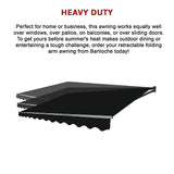 Outdoor Folding Arm Awning Retractable Sunshade Canopy Black 3.0m x 2.5m - Extra Image