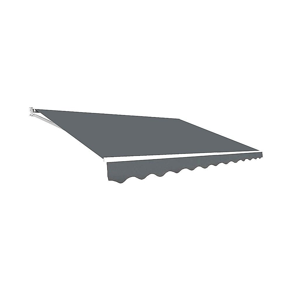 Outdoor Folding Arm Awning Retractable Sunshade Canopy Grey 4.0m x 2.5m