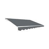 Outdoor Folding Arm Awning Retractable Sunshade Canopy Grey 4.0m x 2.5m