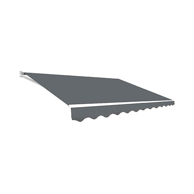 Outdoor Folding Arm Awning Retractable Sunshade Canopy Grey 4.0m x 2.5m