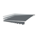 Outdoor Folding Arm Awning Retractable Sunshade Canopy Grey 4.0m x 2.5m - Rear View