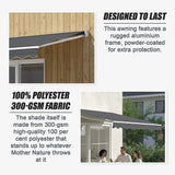 Outdoor Folding Arm Awning Retractable Sunshade Canopy Grey 4.0m x 2.5m