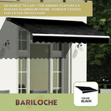 Outdoor Folding Arm Awning Retractable Sunshade Canopy Black 4.0m x 2.5m - Extra Image