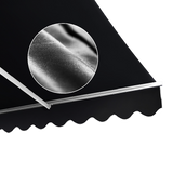 Outdoor Folding Arm Awning Retractable Sunshade Canopy Black 4.0m x 2.5m - Top-Down View