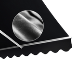 Outdoor Folding Arm Awning Retractable Sunshade Canopy Black 5.0m x 2.5m - Close-Up Angle