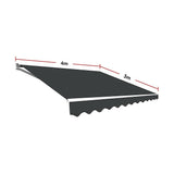 Outdoor Folding Arm Awning Retractable Sunshade Canopy Grey 4.0m x 3.0m - Extra Image