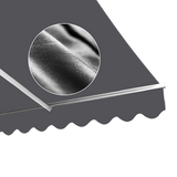 Outdoor Folding Arm Awning Retractable Sunshade Canopy Grey 5.0m x 3.0m - Close-Up Angle