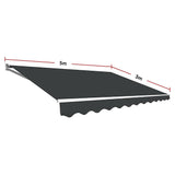 Outdoor Folding Arm Awning Retractable Sunshade Canopy Grey 5.0m x 3.0m - Extra Image