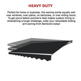 Outdoor Folding Arm Awning Retractable Sunshade Canopy Black 5.0m x 3.0m - Extra Image