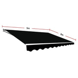 Outdoor Folding Arm Awning Retractable Sunshade Canopy Black 5.0m x 3.0m - Extra Image