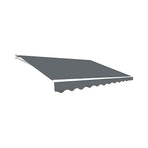 Motorised Outdoor Folding Arm Awning Retractable Sunshade Canopy Grey 3.0m x 2.5m