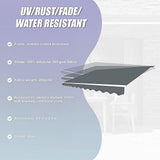 Motorised Outdoor Folding Arm Awning Retractable Sunshade Canopy Grey 4.0m x 2.5m - Extra Image