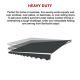 Motorised Outdoor Folding Arm Awning Retractable Sunshade Canopy Grey 4.0m x 2.5m - Extra Image