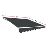 Motorised Outdoor Folding Arm Awning Retractable Sunshade Canopy Grey 4.0m x 3.0m - Extra Image