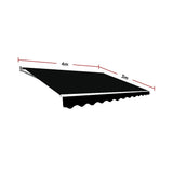 Motorised Outdoor Folding Arm Awning Retractable Sunshade Canopy Black 4.0m x 3.0m - Extra Image