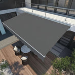 Motorised Outdoor Folding Arm Awning Retractable Sunshade Canopy Grey 5.0m x 2.5m, image 5