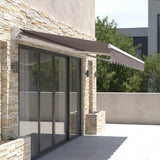 Motorised Outdoor Folding Arm Awning Retractable Sunshade Canopy Grey 5.0m x 2.5m