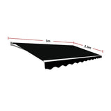 Motorised Outdoor Folding Arm Awning Retractable Sunshade Canopy Black 5.0m x 2.5m - Extra Image