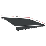 Motorised Outdoor Folding Arm Awning Retractable Sunshade Canopy Grey 5.0m x 3.0m - Extra Image